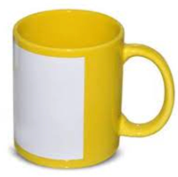 Yellow Patch Mug - 11oz, Yellow, 1 to 3